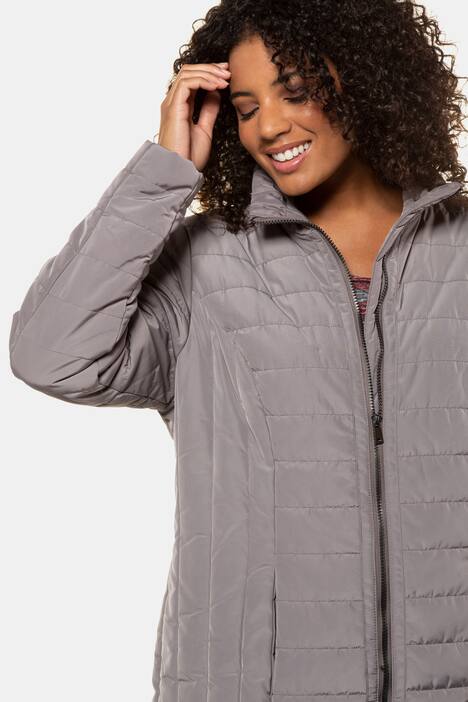 Steppjacke, gekräuselter Kragen, leichte Qualität