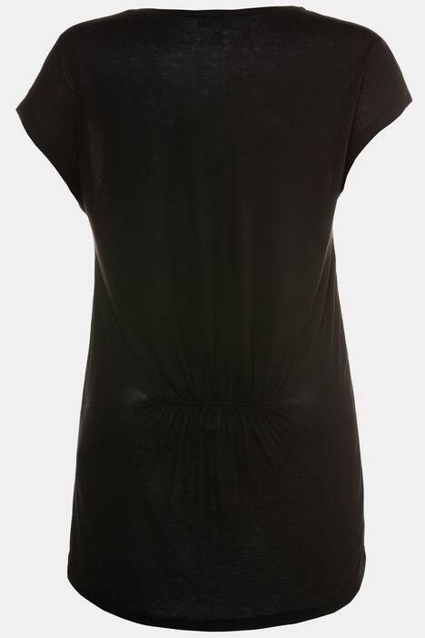 T-Shirt, Raffungen, elastisches Taillenband