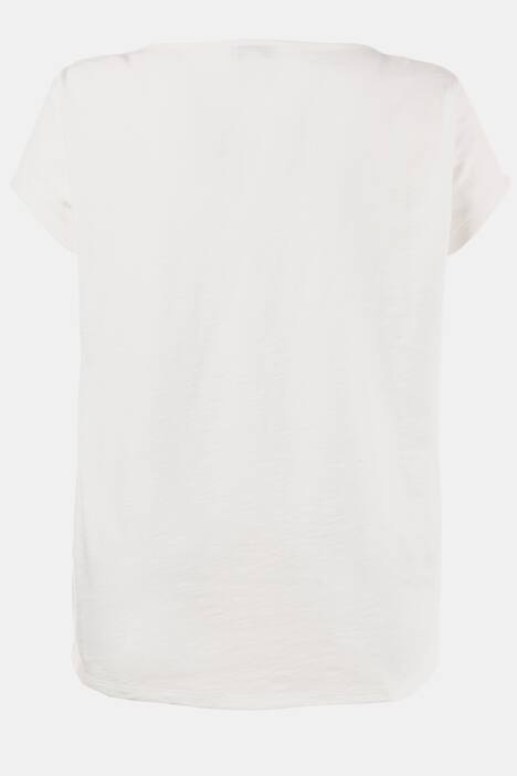 T-Shirt, Carree-Design, U-Boot-Ausschnitt, Jersey-Rücken