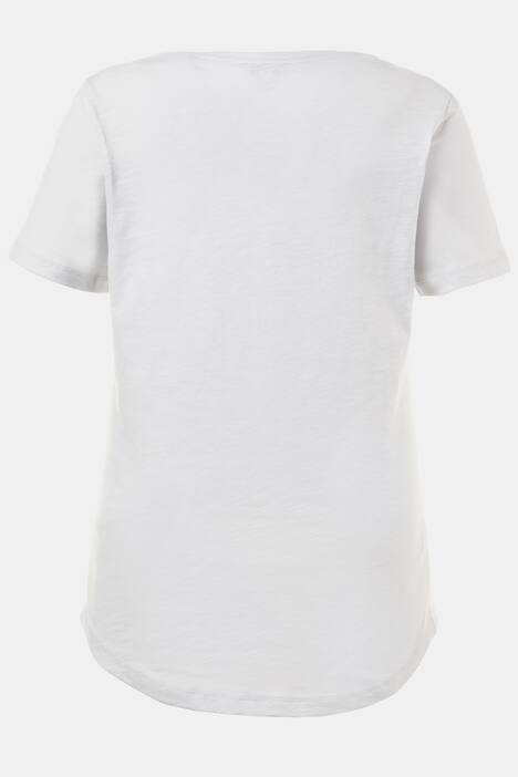 T-Shirt, Ananas-Motiv, Pailletten, reine Baumwolle
