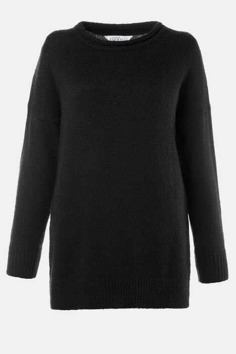 Rolled Edge Long Sleeve Oversized Sweater