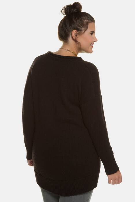 Rolled Edge Long Sleeve Oversized Sweater