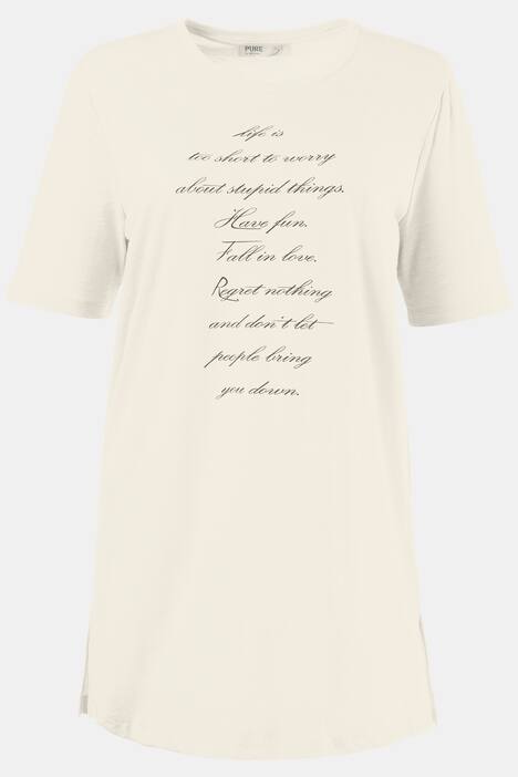 Eco Cotton Live Life Saying Regular FIt Knit Tunic