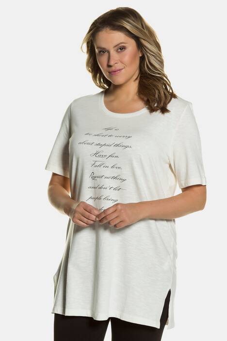 Eco Cotton Live Life Saying Regular FIt Knit Tunic