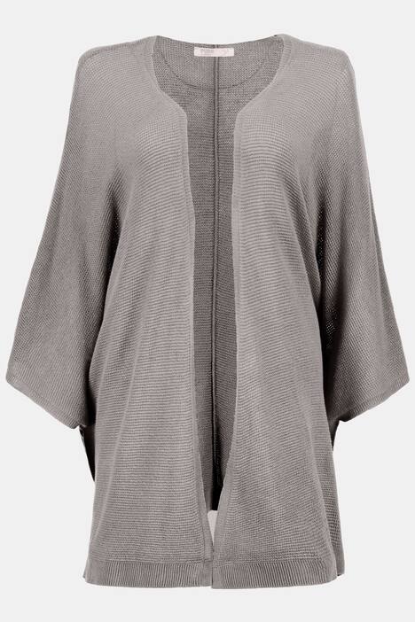 Poncho, luftiger Strick, extraweit, Biobaumwolle