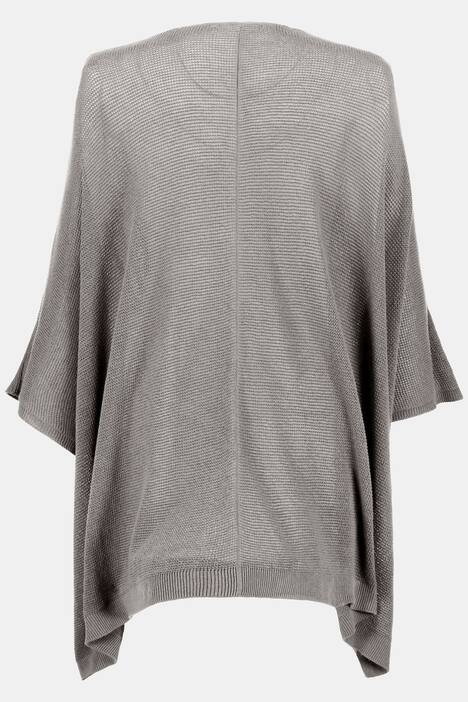 Poncho, luftiger Strick, extraweit, Biobaumwolle