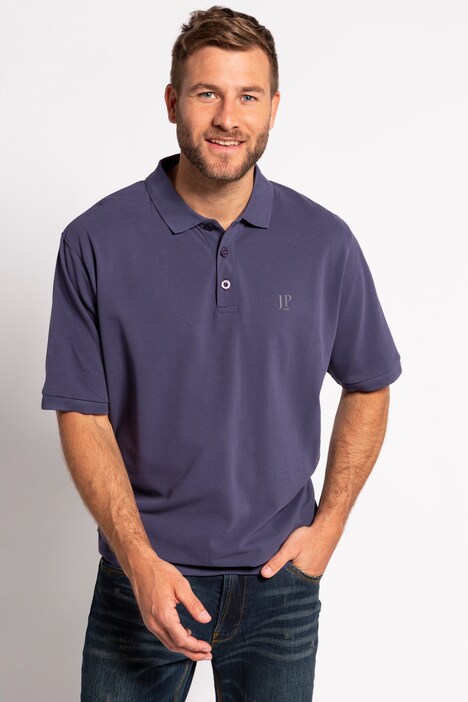 Maglia polo basic in piqué con taglio speciale per l'addome, taglie disponibili dalla XXL alla 10XL