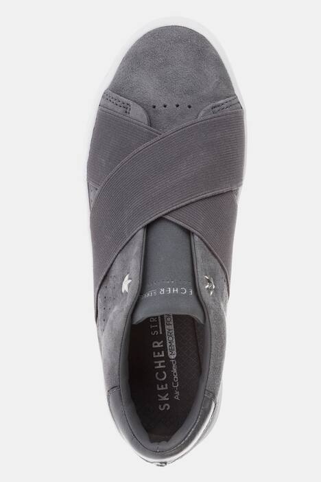 SKECHERS, Sneaker, SlipOns, Memory-Foam-Sohle, Veloursleder, Weite H