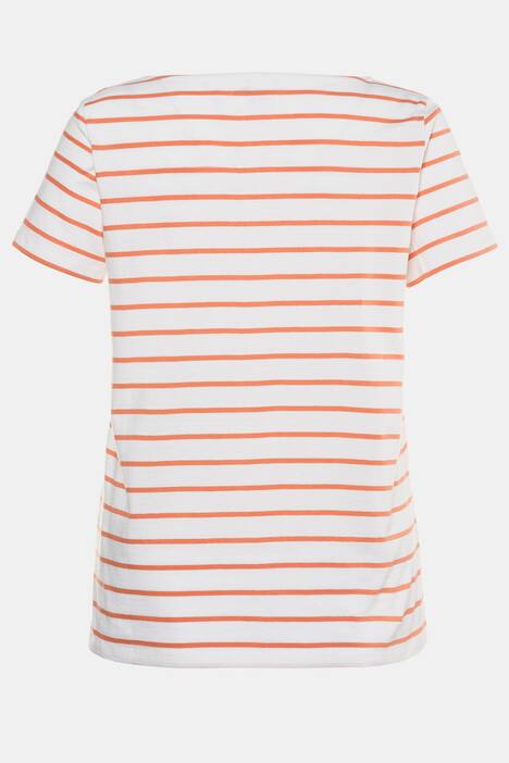 Ringelshirt, Glitzer-Sterne, U-Boot-Ausschnitt