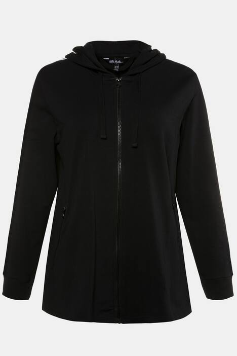 Double Stripe Zip Front Sweatshirt Jacket