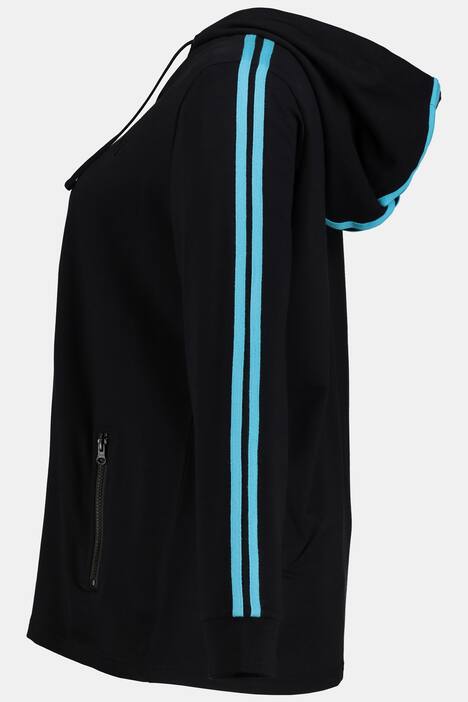 Double Stripe Zip Front Sweatshirt Jacket