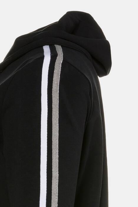 Double Stripe Zip Front Sweatshirt Jacket