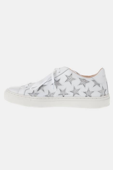 Leder-Sneaker, Sterne, atmungsaktives Lederfutter