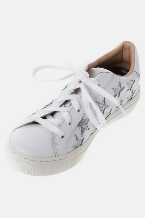 Leder-Sneaker, Sterne, atmungsaktives Lederfutter