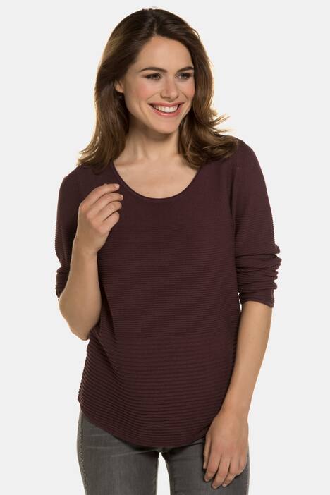 Pullover, Strukturstreifen-Mix, lange Ärmel