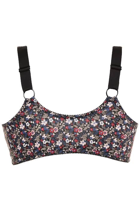 2 Pack of Comfort Bras - Floral, Black