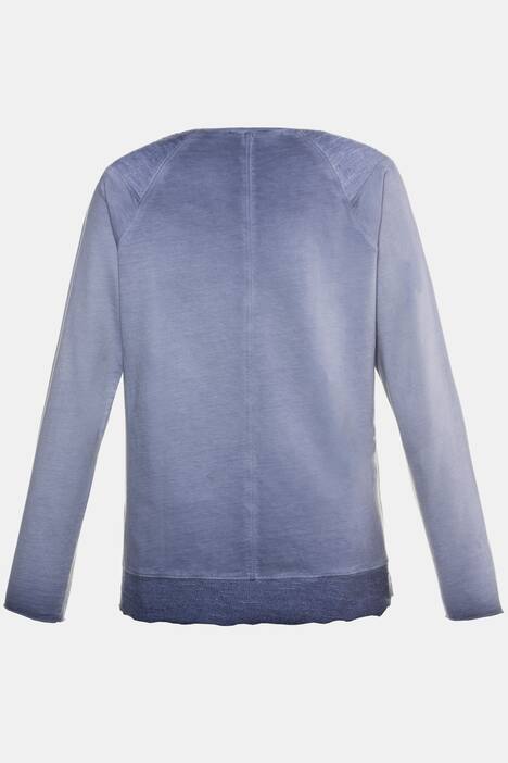 Sweatshirt, Schrift/Rosen, Strass, Langarm