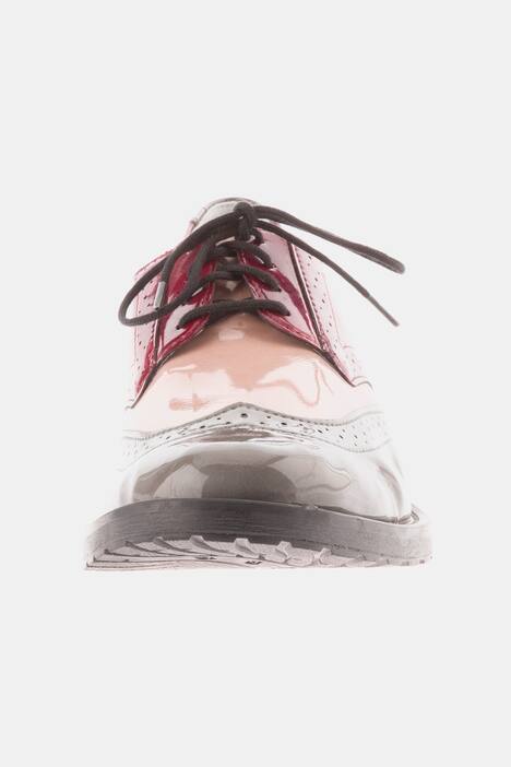 Halbschuhe, Budapester Nähte, Lackleder, Weite H