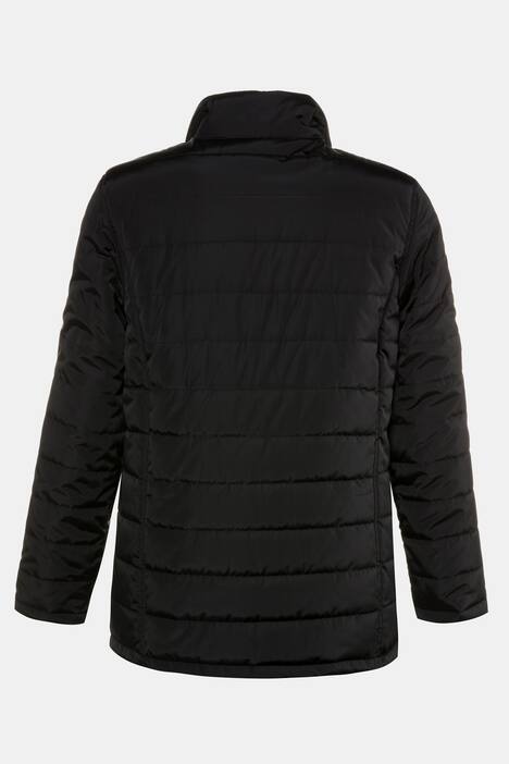 Quilted Color Contrast Lining Zip Jacket