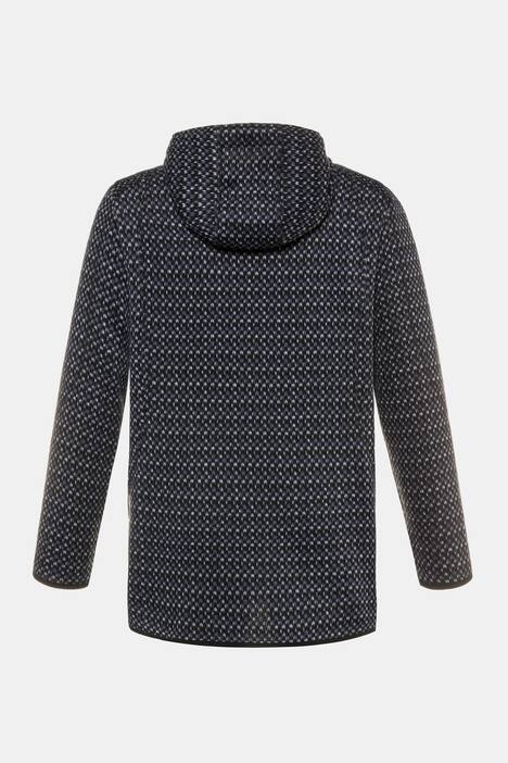 Strickfleece-Jacke, gemustert, elastische Einfassungen