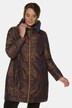 Jacquard Zip Front Shimmer Hooded Jacket