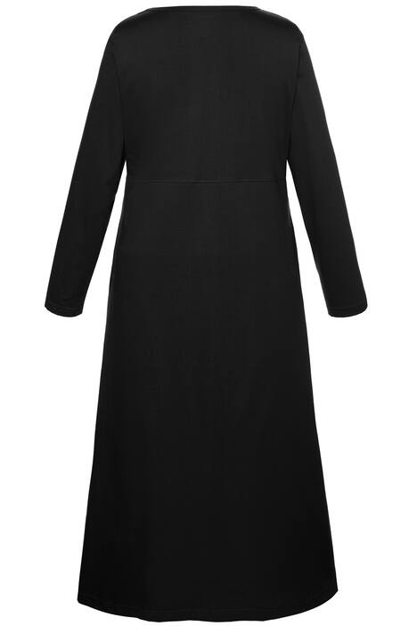 Kleid, Quernaht, A-Linie, Langarm, reine Baumwolle