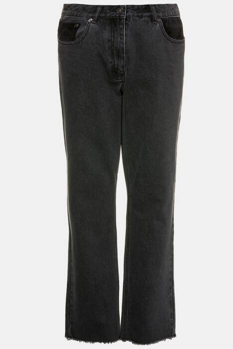 5-Pocket Velvet Accent Cotton Jeans