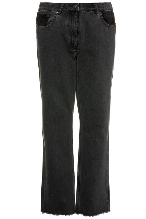 5-Pocket Velvet Accent Cotton Jeans