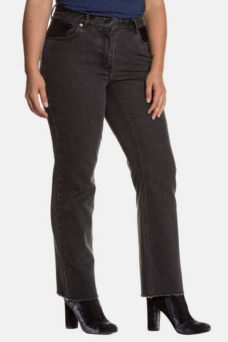 5-Pocket Velvet Accent Cotton Jeans
