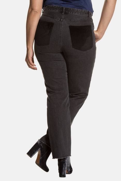 5-Pocket Velvet Accent Cotton Jeans