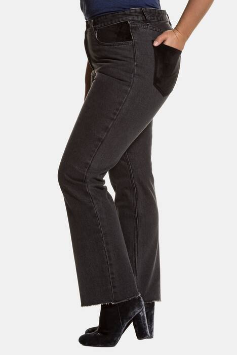 5-Pocket Velvet Accent Cotton Jeans