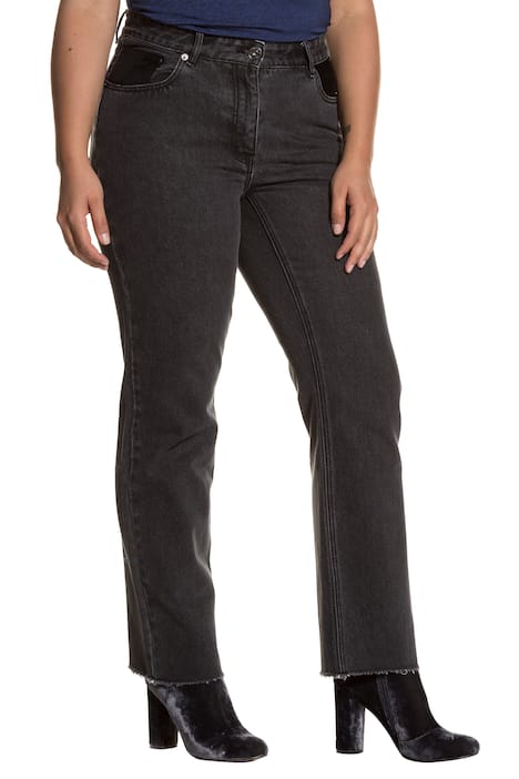 5-Pocket Velvet Accent Cotton Jeans