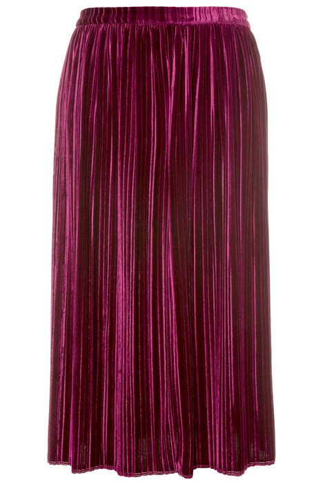 Velvet Pleat Stretch Knit Skirt