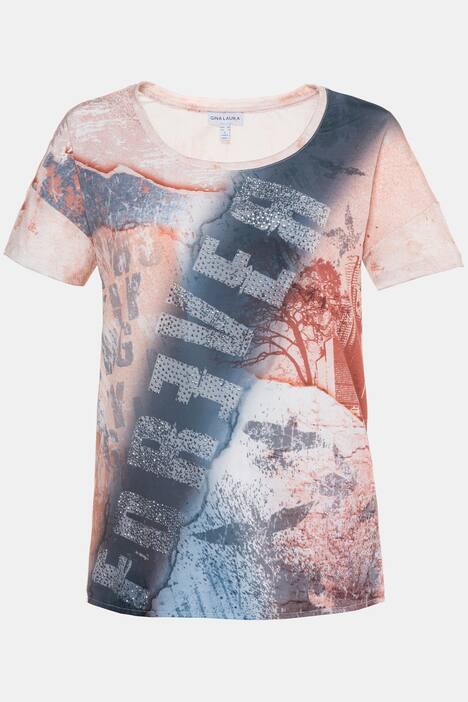 Shirt, Halbarm, Rundhalsausschnitt, Strassbesetzung