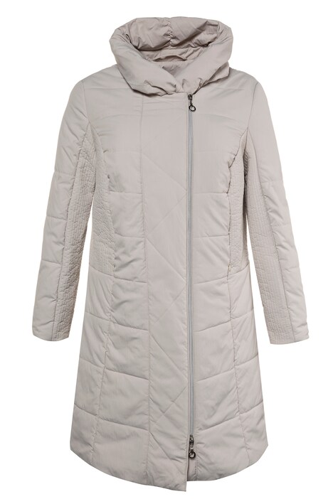 Asymmetric Zip Quilted Lined Jacket
