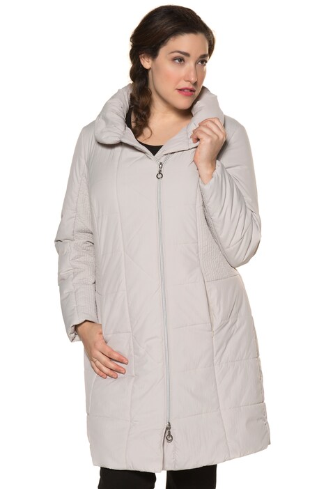 Asymmetric Zip Quilted Lined Jacket