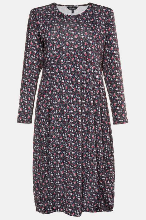 Fall Floral Lounge Knit Tunic Stretch Dress