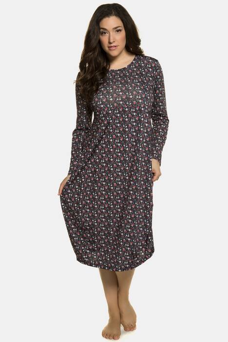 Fall Floral Lounge Knit Tunic Stretch Dress