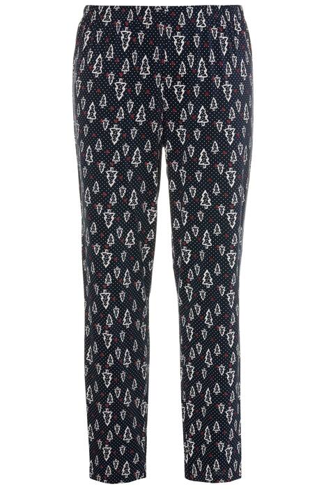 Pyjama, Schriftmotiv, Tannenbäume, bis Gr. 66/68