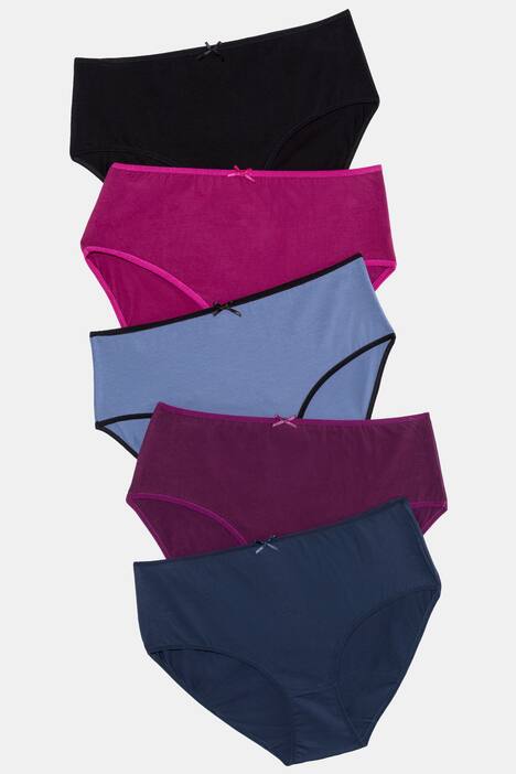 Slips, 5er-Pack, schwarz / blau / violett