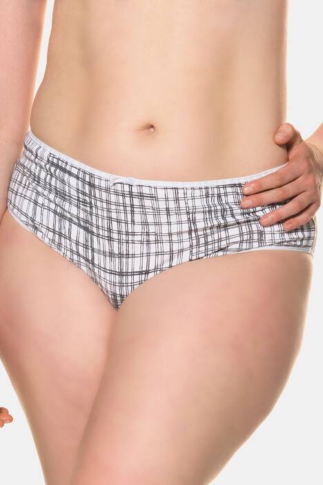 5 Pack of Stretch Cotton Panties - Black & White
