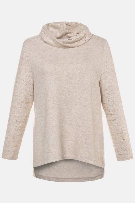 Metallic Cowl Neck Sweatshirt