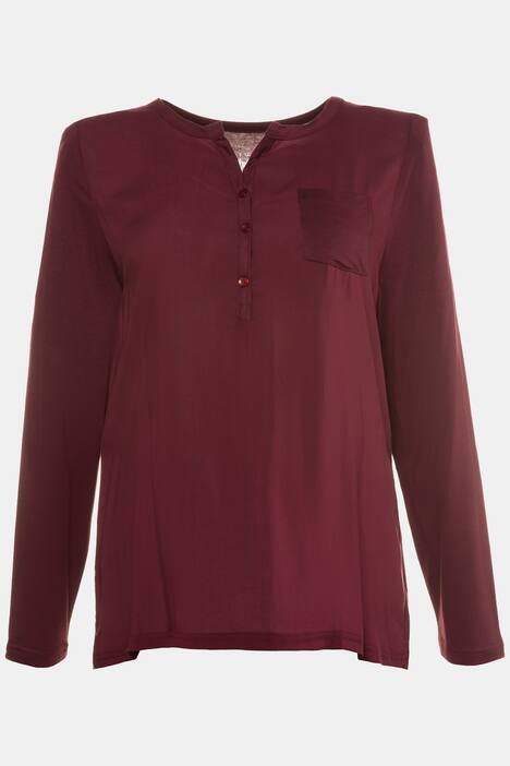 Shirt, kurze Knopfleiste, leichtes Gewebe, Elasthan