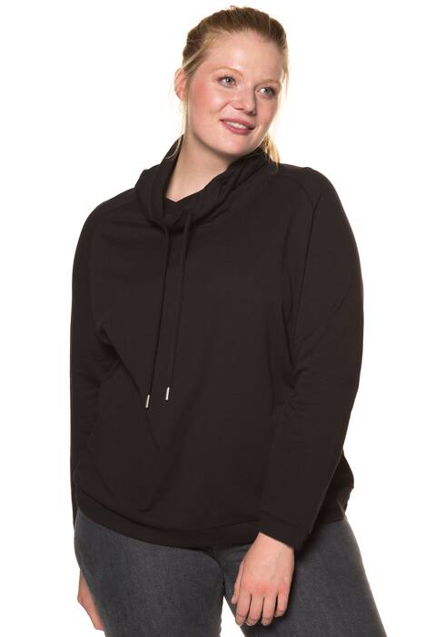 Sweatshirt, weiter Stehkragen, Oversized, Elastikbund