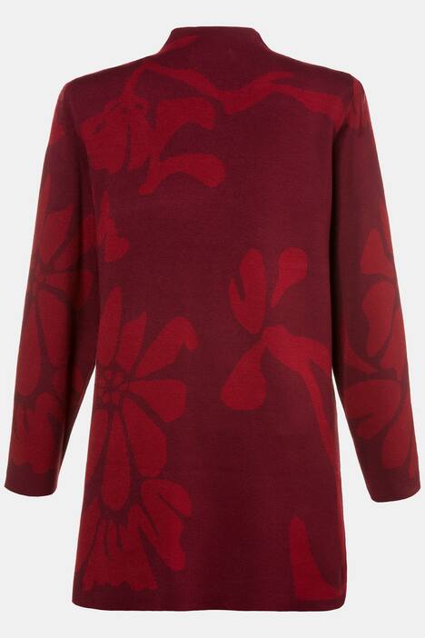Jacquard-Cardigan, Blüten-Design, Ziernadel, selection