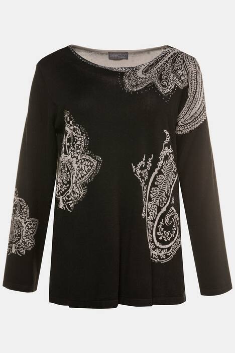Pullover, Ornamentdruck, Ziernieten, selection