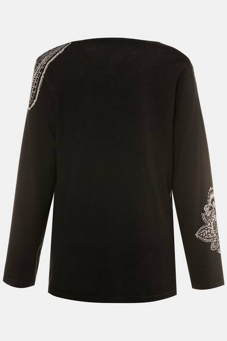 Pullover, Ornamentdruck, Ziernieten, selection