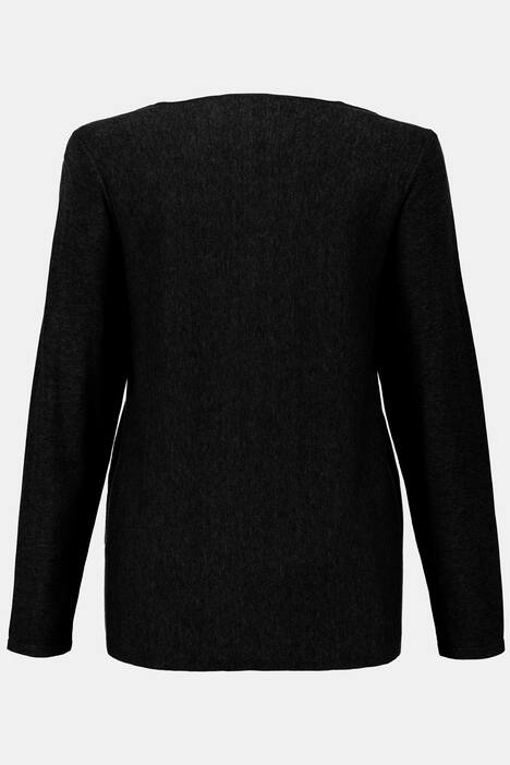 Tunika-Pullover, quer gestrickt, Zierfalte, selection