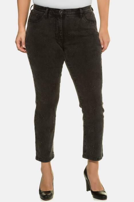 Röhrenhose Sammy, Sternenmuster, 5-Pocket-Form