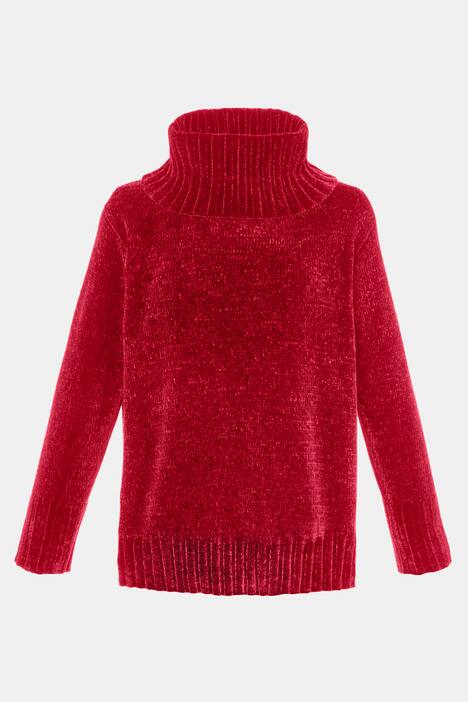 Pullover, Rollkragen abnehmbar, weicher Chenillestrick